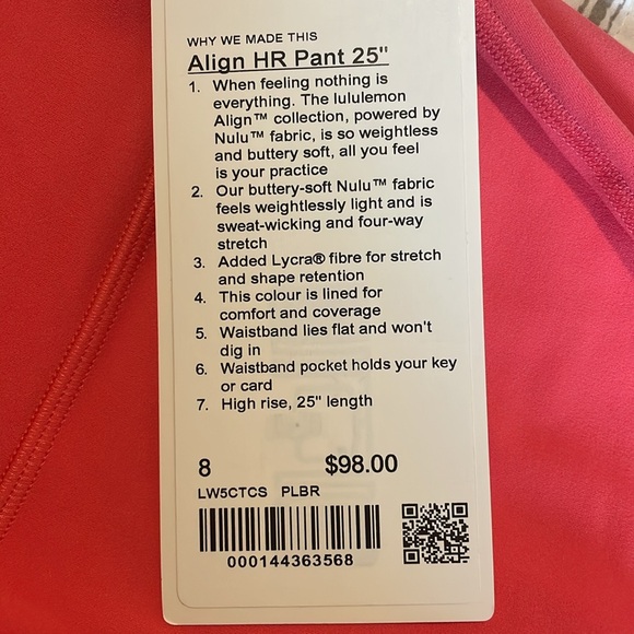 NWT lululemon align leggings - Picture 4 of 4